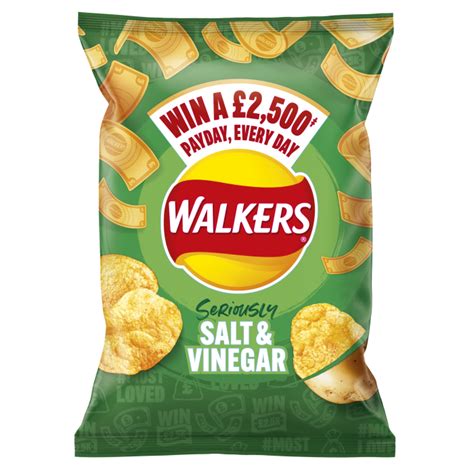 Walkers Salt And Vinegar Flavoured Crisps 32x32 5g