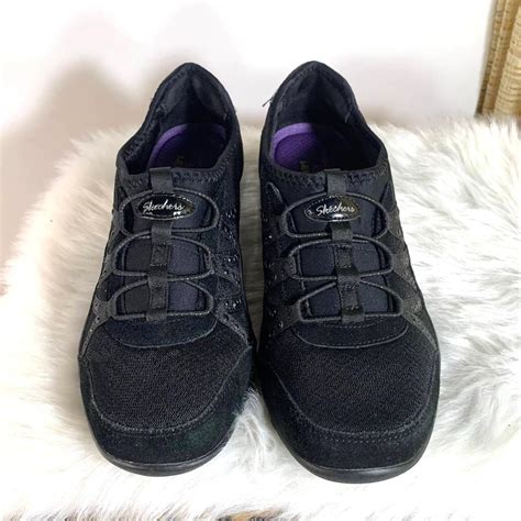 Skechers Relaxed Fit Memory Foam Black Sneaker For Depop