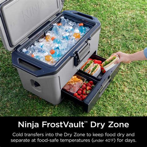 Ninja Frostvault™ 50qt Hard Cooler With Ice Packs And Accessories Slate