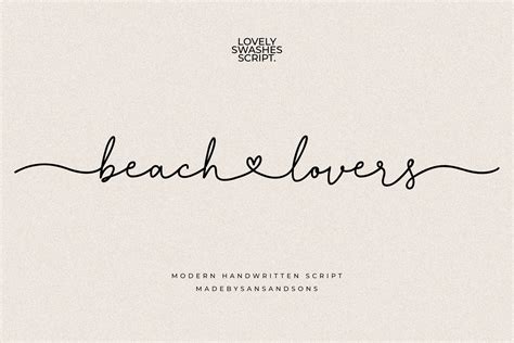 Beach Lovers Lovely Font Calligraphy Font Modern Etsy