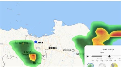 Bmkg Prediksi Cuaca Di Kota Tangerang Selatan Diguyur Hujan Dari Sore