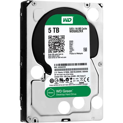 WD 5TB Green 3.5" OEM Internal Hard Drive WD50EZRX B&H Photo