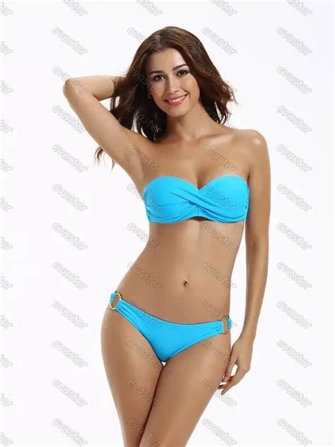 Bandeau Top Rio Push Up Twist Bandeau Bikini Set Sexy Young Girls