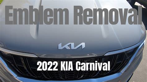 Car Badge Delete Kia Carnival Youtube