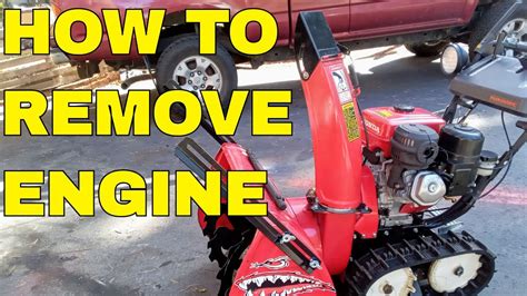 How To Remove Engine From Honda Snowblower Youtube