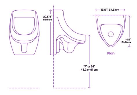 Kohler Dexter Urinal Dimensions & Drawings | Dimensions.com