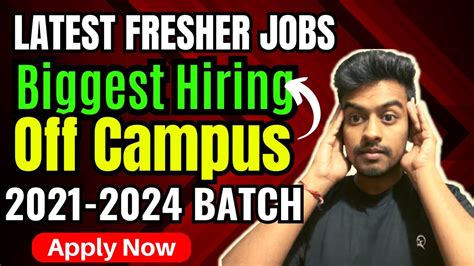 Biggest Off Campus Drive For 2021 2022 2023 2024 Batch Latest Hiring Fresher Kn