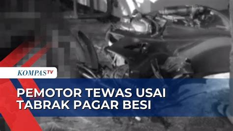 Diduga Mengantuk Pengendara Sepeda Motor Tewas Usai Tabrak Pagar Besi