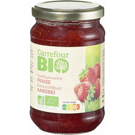 Confiture bio fraises CARREFOUR BIO le pot de 360g à Prix Carrefour