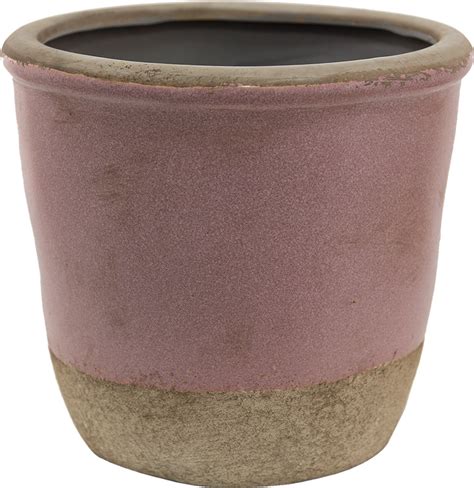 Clayre Eef Bloempot X Cm Roze Beige Keramiek Rond Bloempot