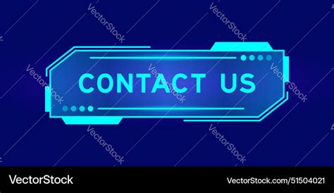 Futuristic Hud Banner That Have Word Contact Us Vector Image