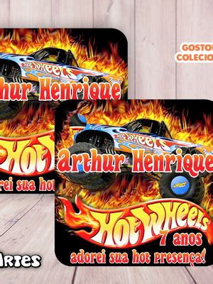 Tag Personalizada Hot Wheels Compre Produtos Personalizados No Elo7