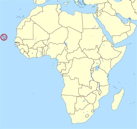 Detailed location map of Cape Verde in Africa | Cape Verde | Africa ...