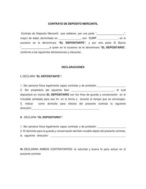 Contrato De Deposito Cartasyformatos UDocz