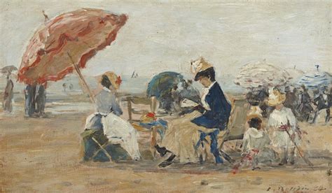 Boudin La Spiaggia Di Trouville Impressionismo