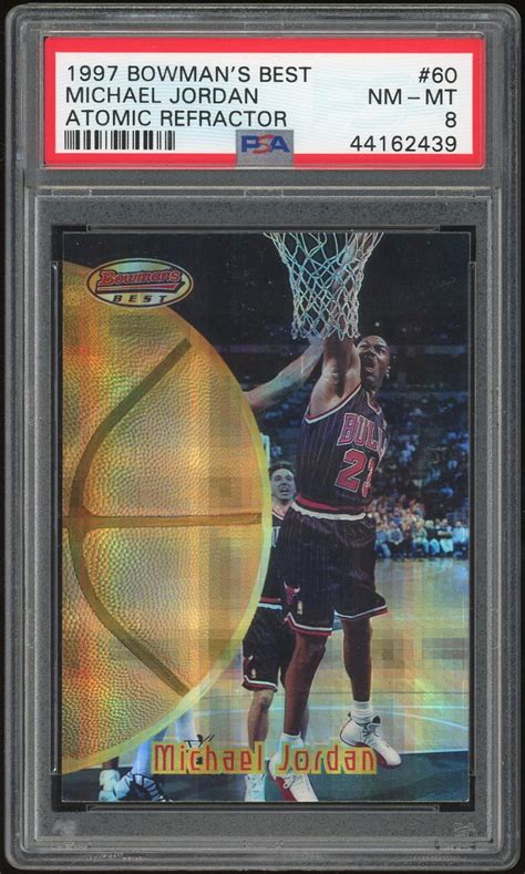 1997 98 Bowmans Best Atomic Refractor 60 Michael Jordan Psa 8 2439