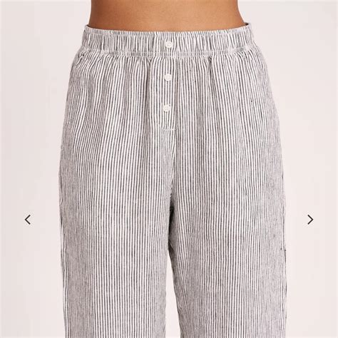Nude Lucy Linen Lounge Pants Pinstripe Size Xs Depop