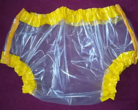 Adult Baby Pvc Slips Gummihose Latex Lack Windelhose Plastik Pants