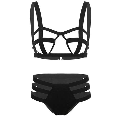 Ultra Sexy Exotic Scandalous Two Piece Bandage Black Bikini Shop Today Get It Tomorrow