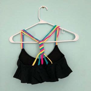 Ddl Swim Black Ruffle Bikini Top Poshmark