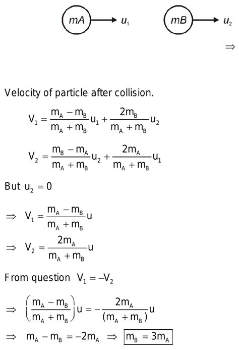 Particle A Makes A Perfectly Elastic Collision With Another Particle B At Rest They Fly Apart