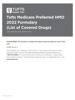 Tufts Medicare Preferred Hmo Formulary List Of Tufts