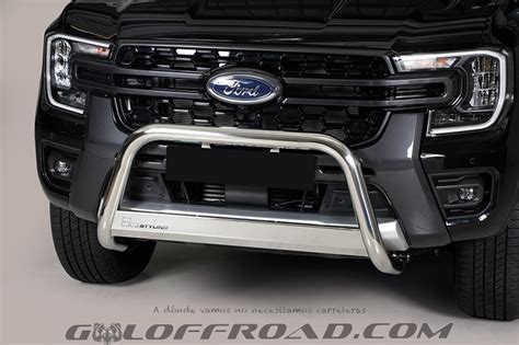 Defensa central inox Ø63mm con grabación Homologación CE Ford Ranger