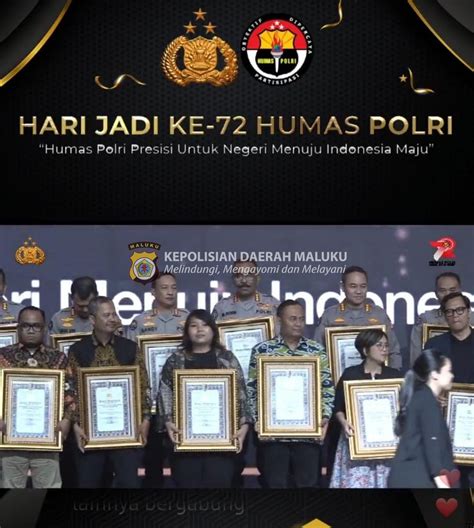 Website Resmi Polda Maluku Bidhumas Polda Maluku Raih Dua Penghargaan