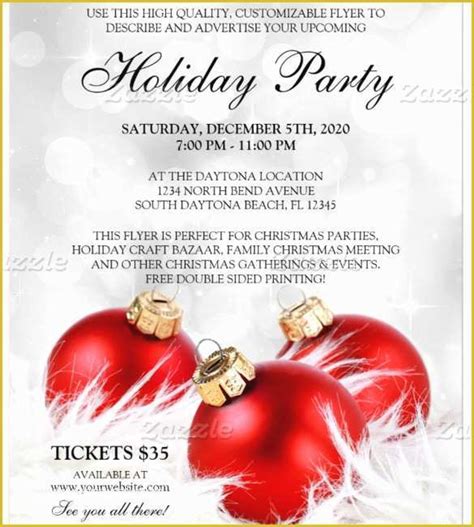 Office Christmas Party Flyer Templates Free Of 55 Business Flyer ...