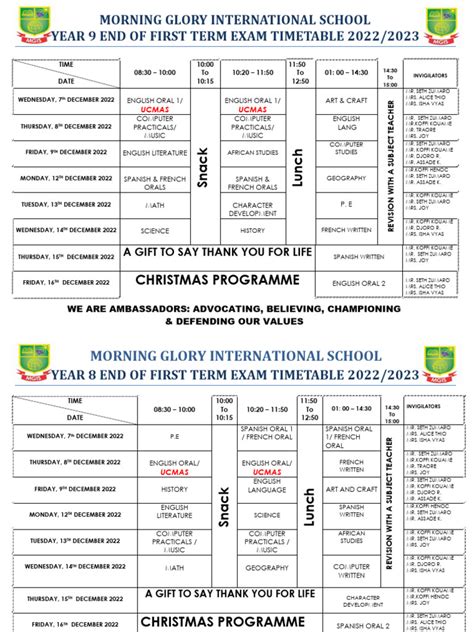 Jhs 2nd Term Exam Timetable Pdf