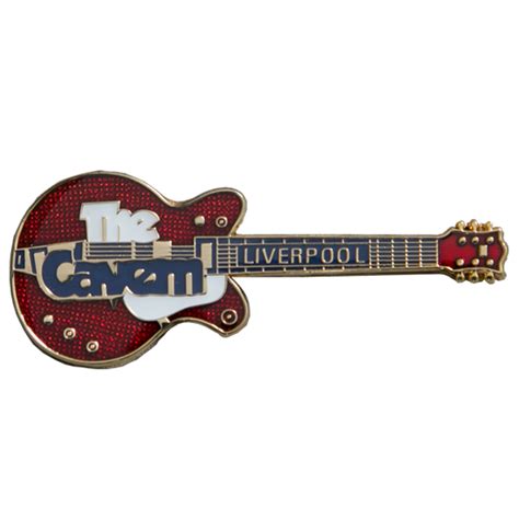 Cavern Club Gretsch Guitar Shaped Pin Badge Cavern Club