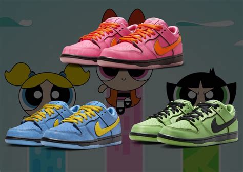 The Powerpuff Girls x Nike SB Dunk Low Pack Releases December 2023 | Cute nike shoes, Nike shoes ...