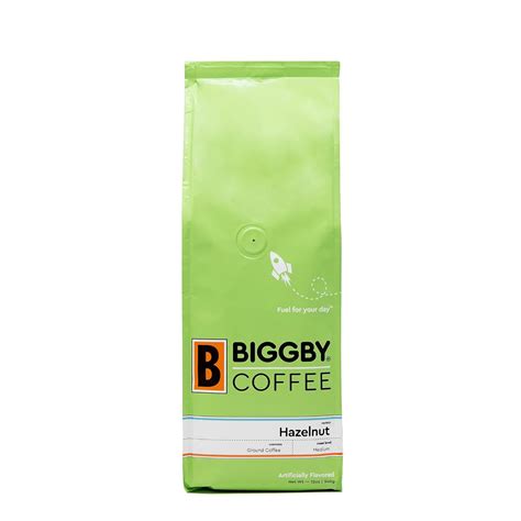 BIGGBY Café molido con sabor a avellana bolsa sellada al vacío de 12