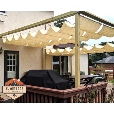 Jual Tenda Awning Gelombang Sun Shade Geombang Ukuran 5x7 Meter Bahan