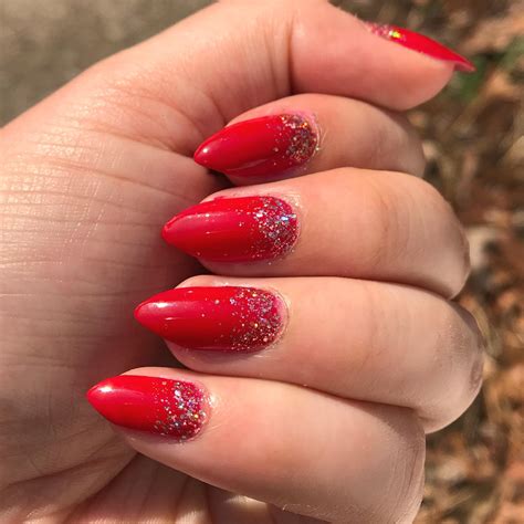 Classy Red Acrylic Nails