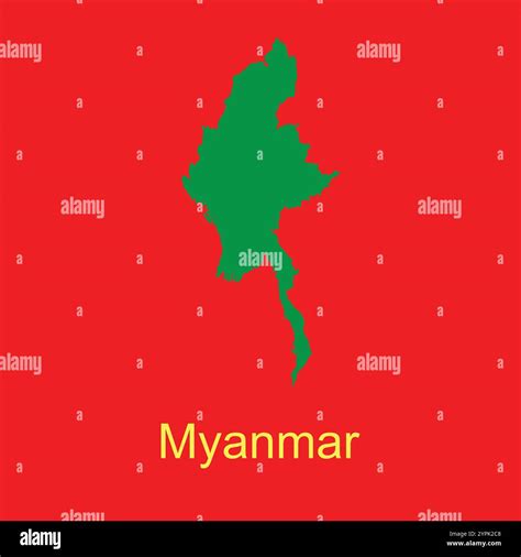 Myanmar Map Icon Illustration Design Stock Vector Image And Art Alamy