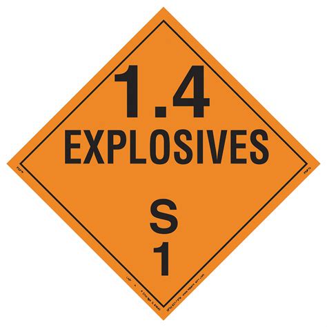 Explosives In Label Wd Dot Container Placard Tz Tz