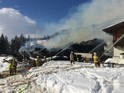 Brand Landwirtschaftliches Objekt Freiwillige Feuerwehr Maria Alm