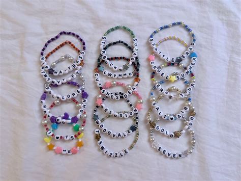 eras tour bracelets in 2023 | Beaded jewels, Friendship bracelets ...