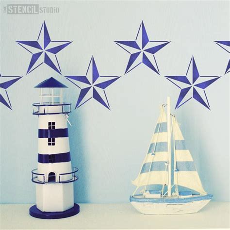 Nautical Star Stencil - Seaside themed stencils for walls and furniture ...