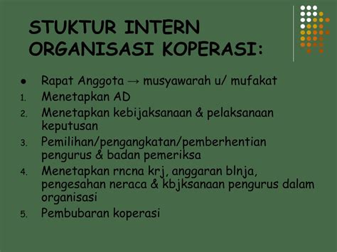 PPT PEMBENTUKAN ORGANISASI KOPERASI PowerPoint Presentation ID