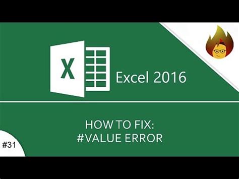 How To Fix VALUE Error Excel YouTube