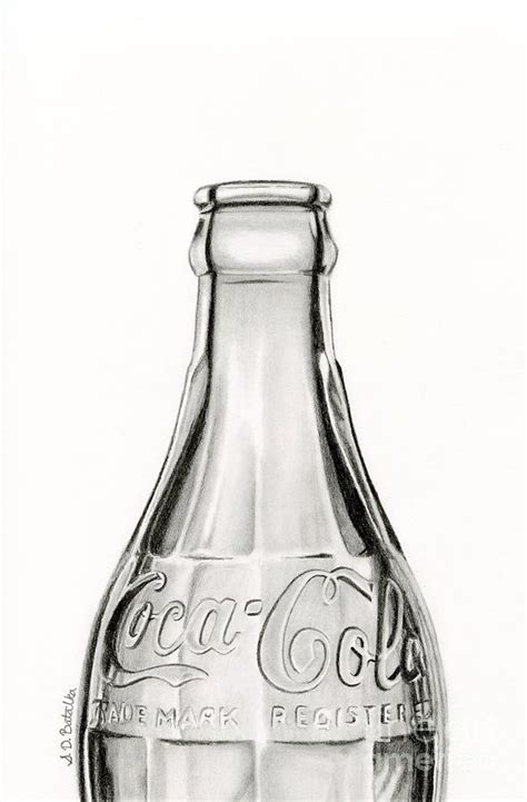 Vintage Coke Bottle Drawing Drawing by Sarah Batalka