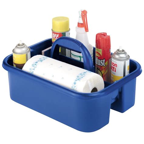 Akro Mils 09185 Plastic Tote Tool Supply Cleaning Caddy With Handle