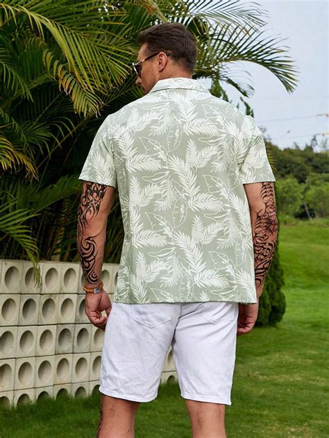 Manfinity Rsrt Men Plus Tropical Print Shirt Shein Usa