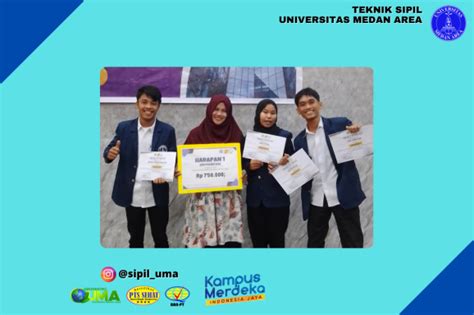 Mahasiswa Teknik Sipil Uma Berhasil Juara Harapan I Perlombaan Sumut