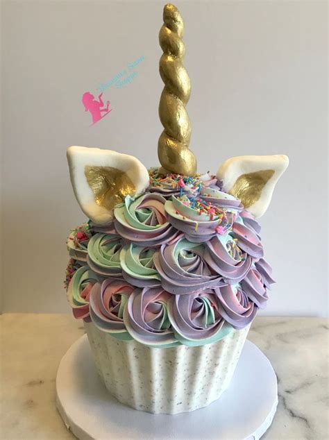 Giant Unicorn Cupcake Unicorns Birthday Cake Unicorn Cake Giant Cupcake Jumbo Cupcake