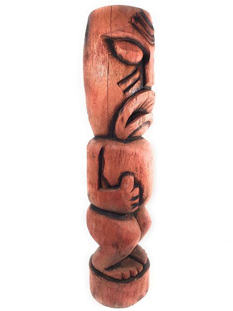 Kaena Outdoor Tiki Totem Pole 40 Inch Burnt Finish Lbj3036100b