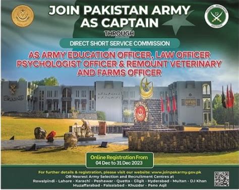 Join Pakistan Army As Captain Through Direct Short Service Commission