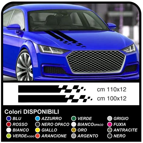 Adesivi Cofano Auto Universali Decal Stripe Decorazione Auto Tuning